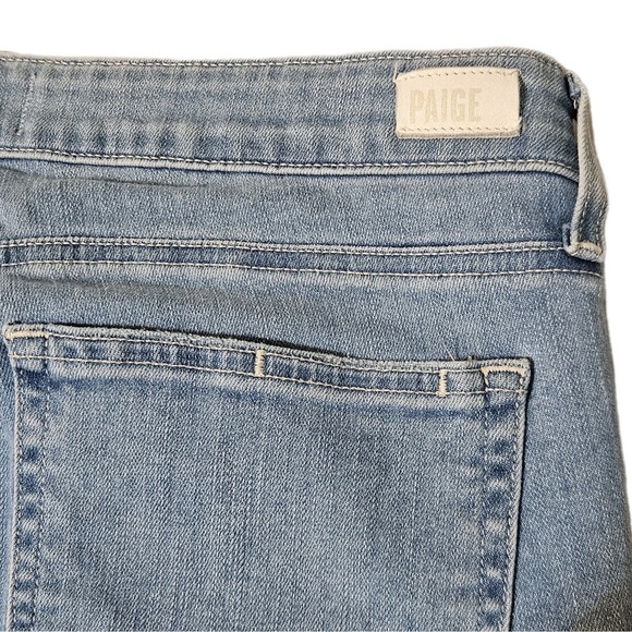 Paige Jeans Womens Size 31x31 Manhattan  Raw Hem Blue Denim Pants - Picture 2 of 11